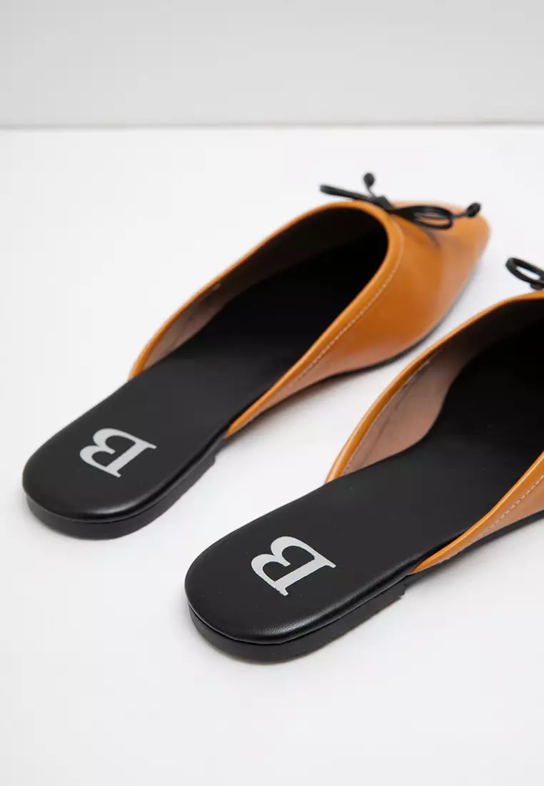 Sofia Celista Bow Mules Tan