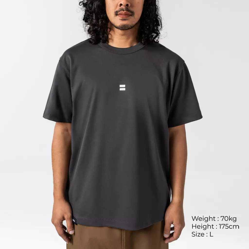 Poise 1.0 Short Sleeves Baju Kaos Lengan Pendek Relax Comfort - Abu Gelap