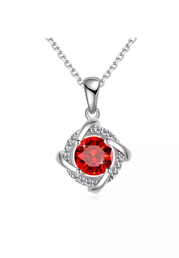 Garnet clearance silver pendant