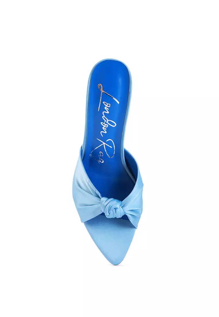 Buy London Rag Blue Satin Knot High Heeled Sandals 2024 Online ZALORA