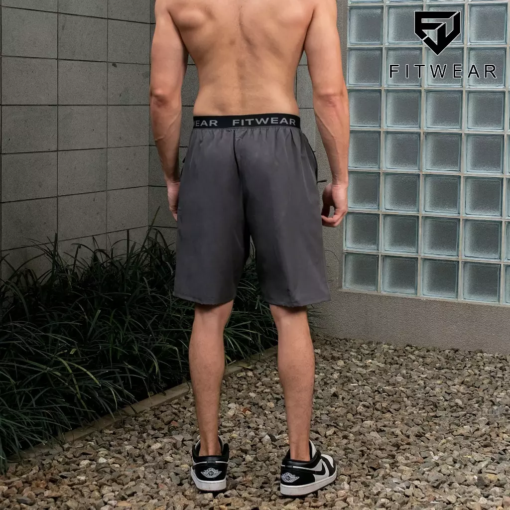 Fitwear - Celana Lari Dryfit Pria FITWEAR DYLAN PRINTED WAIST (FITWEAR) - GRAY