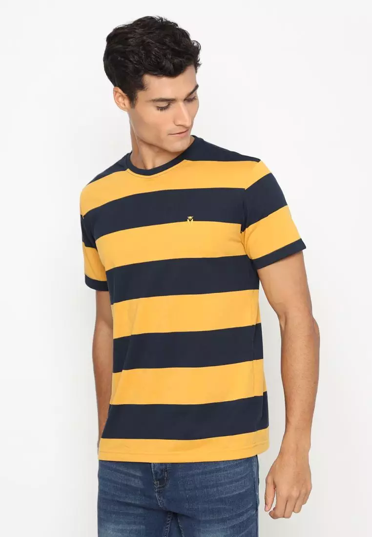 Matsuda T Shirt Pria Kaos Stripe Nanao