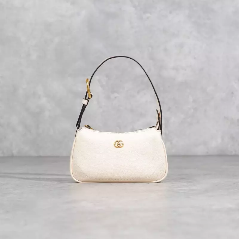 Tas GUCCI GG MARMONT CREAM LEATHER SHOULDER BAG 100% ORIGINAL