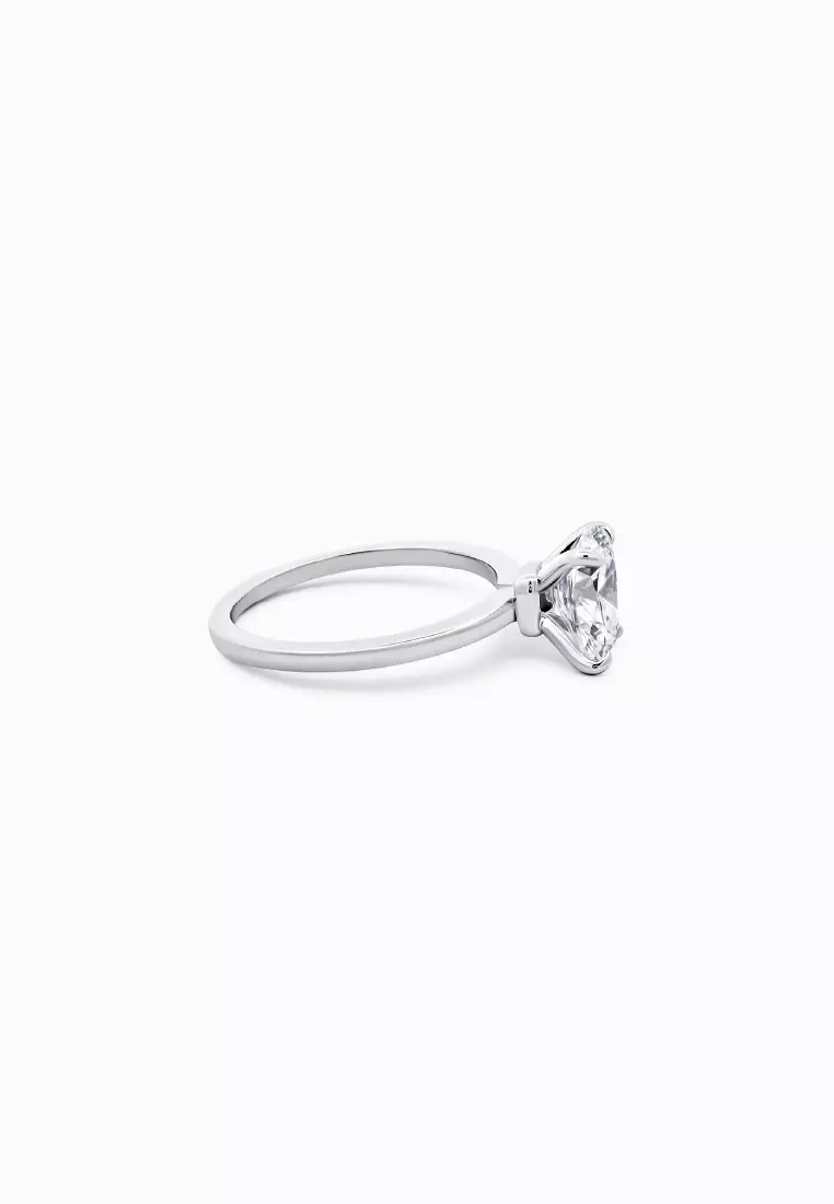 Vinstella Ethereal Frost Diamond Ring - Rhodium Plated