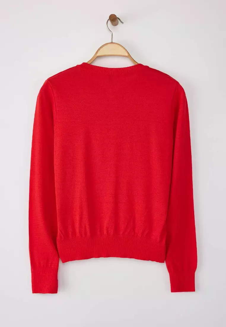 Trendyol Tbbaw23an00019/Bordo Sudadera, Granate, XL Grande Para Mujer