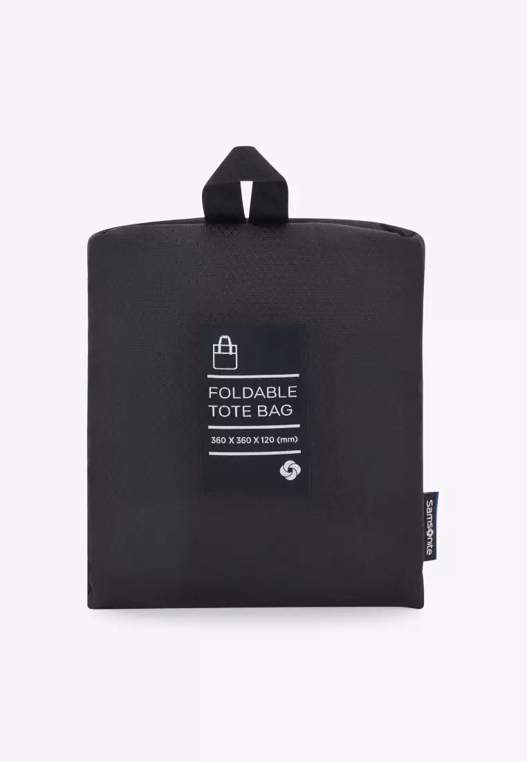 Travel Essentials Foldable Tote Bag Black