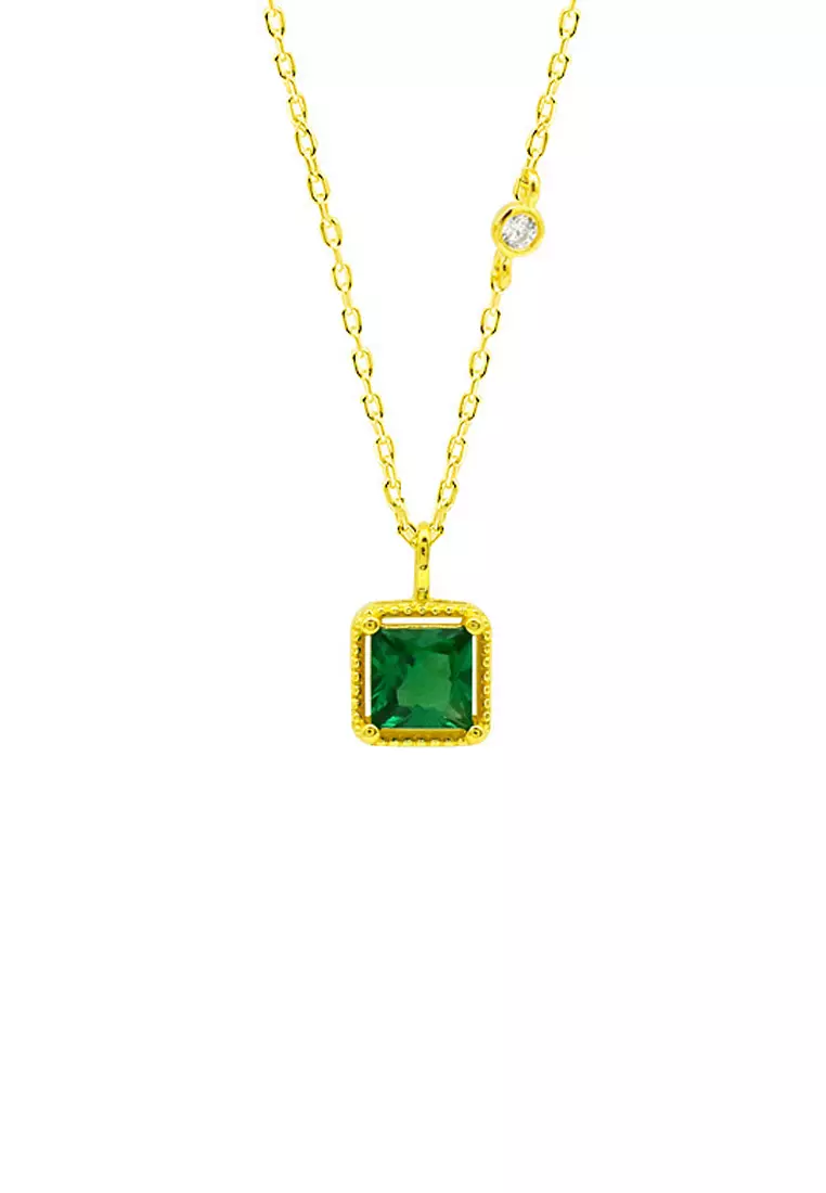 LDR3202 Klassische Smaragdhalskette_voghion.com