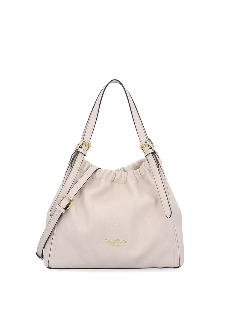 Buy Carlo Rino Mira Soft Top Handle Bag - Beige 2026 Online | ZALORA
