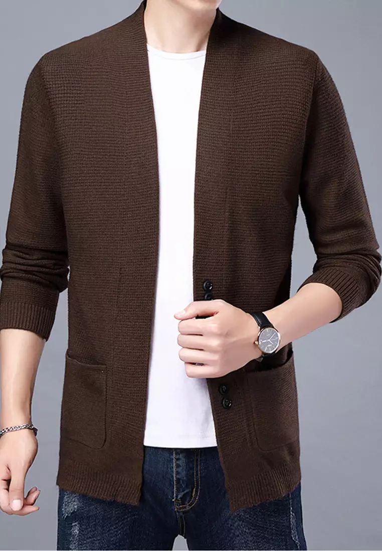 Knitted Texture Cardigan BD-M8128