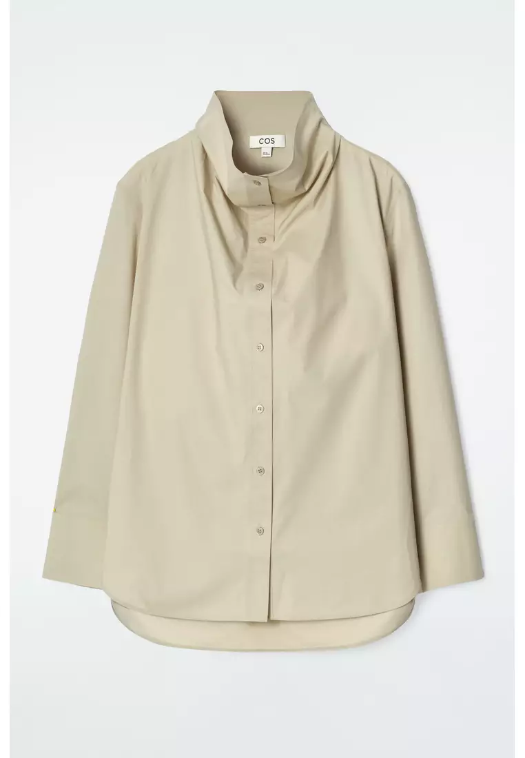 RELAXED FUNNEL-NECK SHIRT