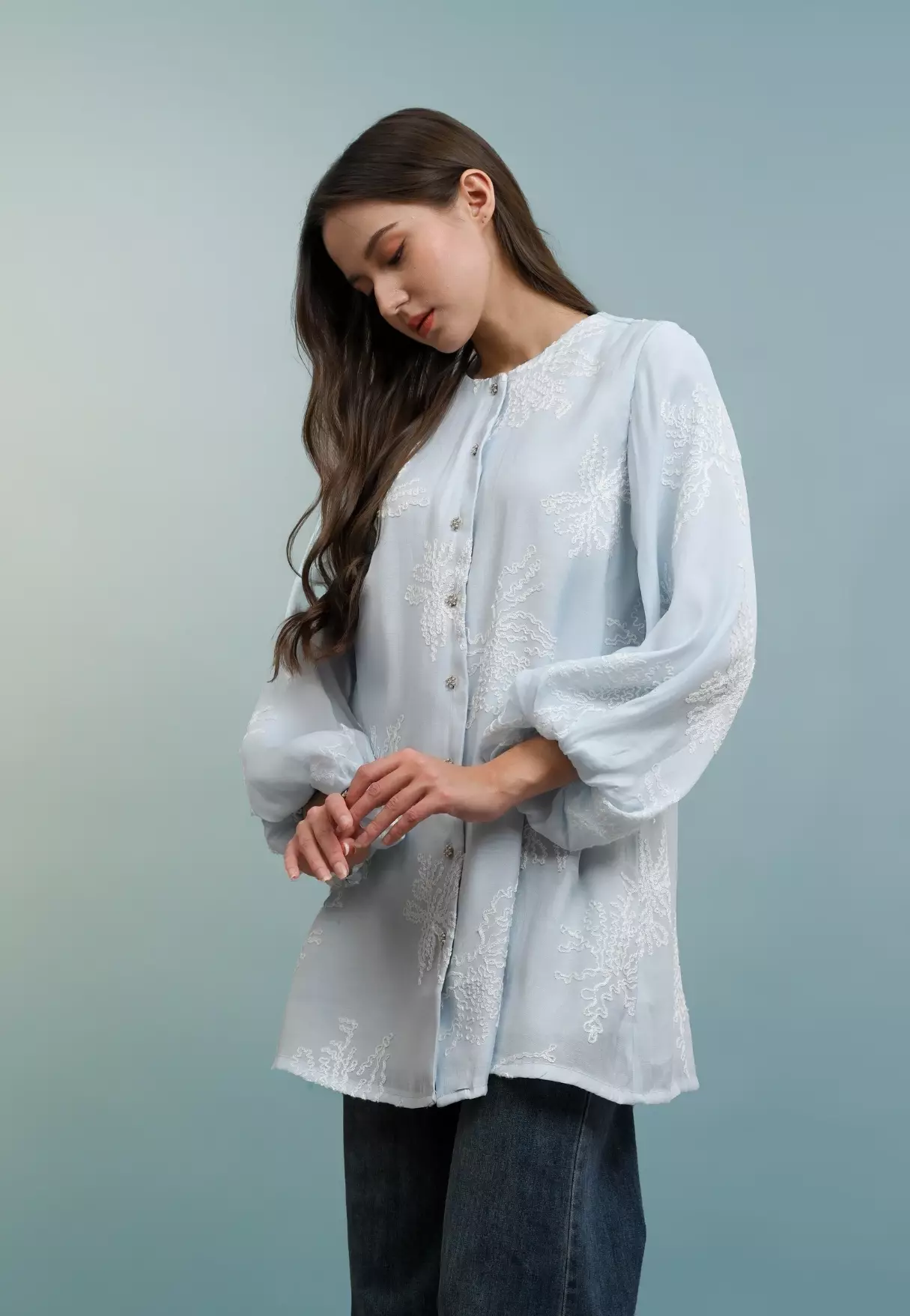 Sena Blouse - Sky
