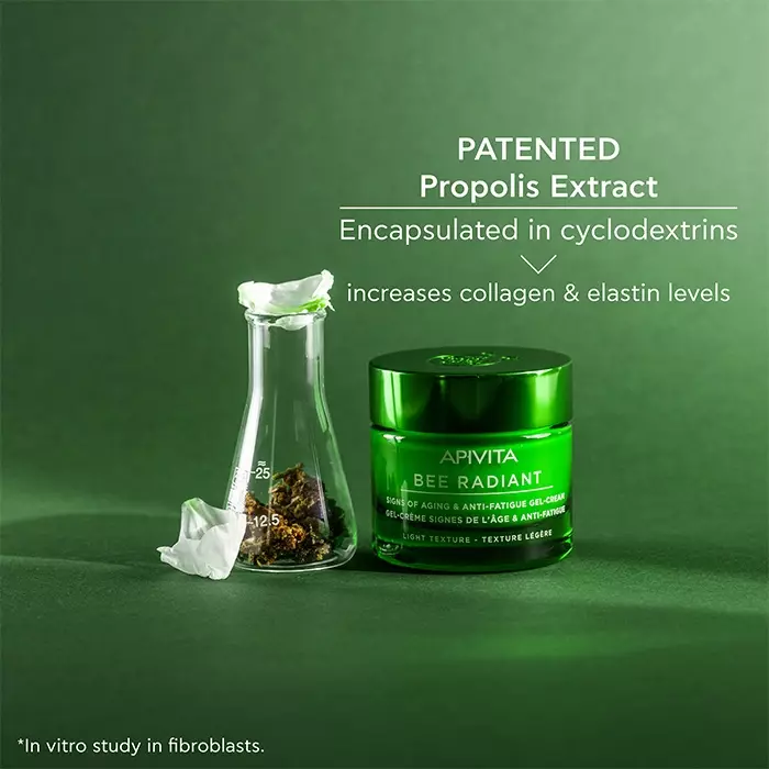 Apivita Bee Radiant Signs Of Aging & Anti-Fatigue Gel-Cream | Light Texture 50 ml - Krim Moisturizer Wajah untuk Early Anti Aging untuk Wajah Glowing Alami