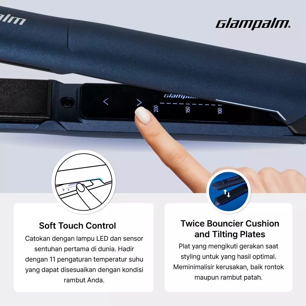Glampalm Catokan Pelurus Rambut / Hair Straightener GP201 Touch