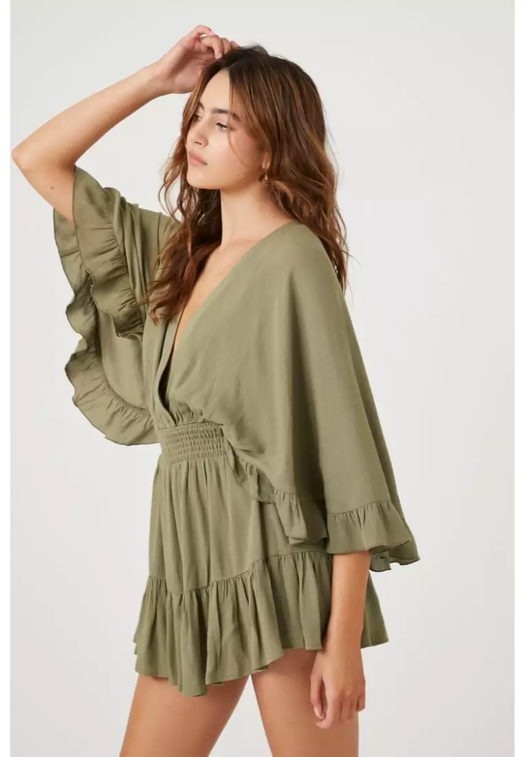 Bell sleeve cheap dress forever 21