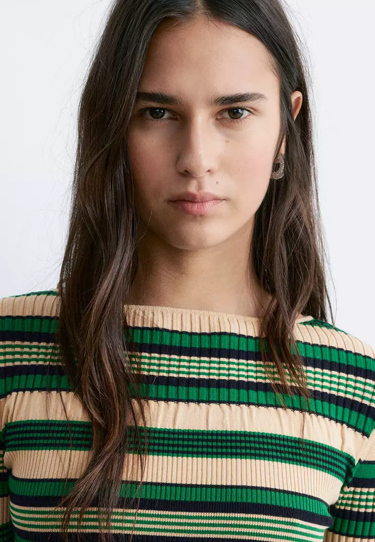 Long-Sleeve Ribbed Top