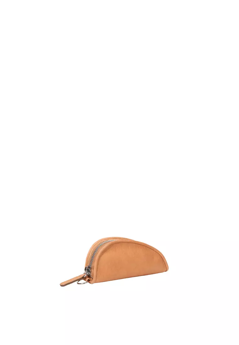 拉鏈鎖匙包 - 餅乾色