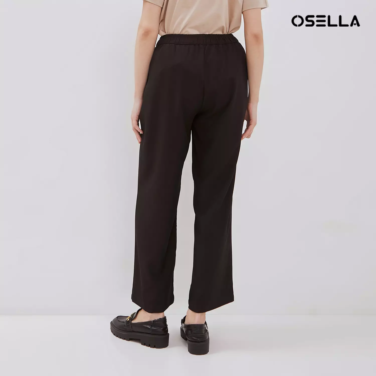 Osella Krissy Comfortable Straight Fit Trouser With Elastic Waistband 3182500243 | Celana Panjang Wanita
