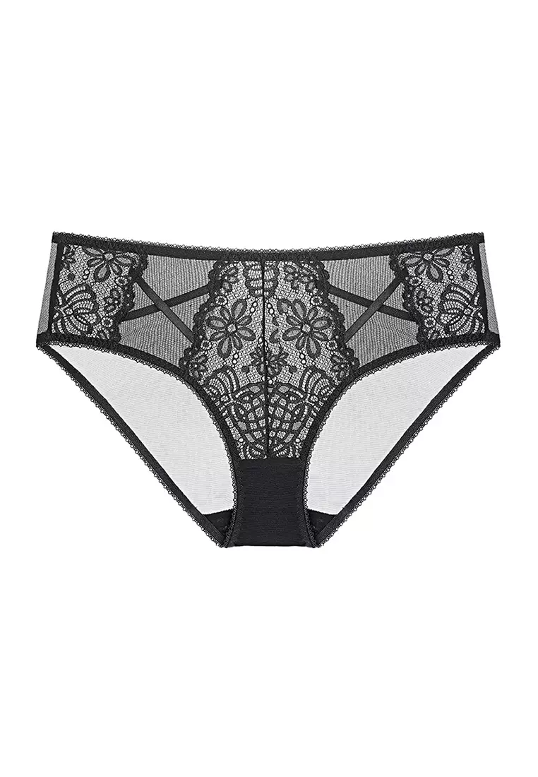 Buy ZITIQUE Lace Lingerie Set (Bra And Panty) - Black Online