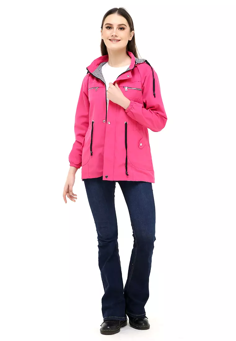 Hardwin Jaket Wanita Adventure Casual Longsleeve Jacket Outer Material Baby Canvas ORIGINAL - Pink