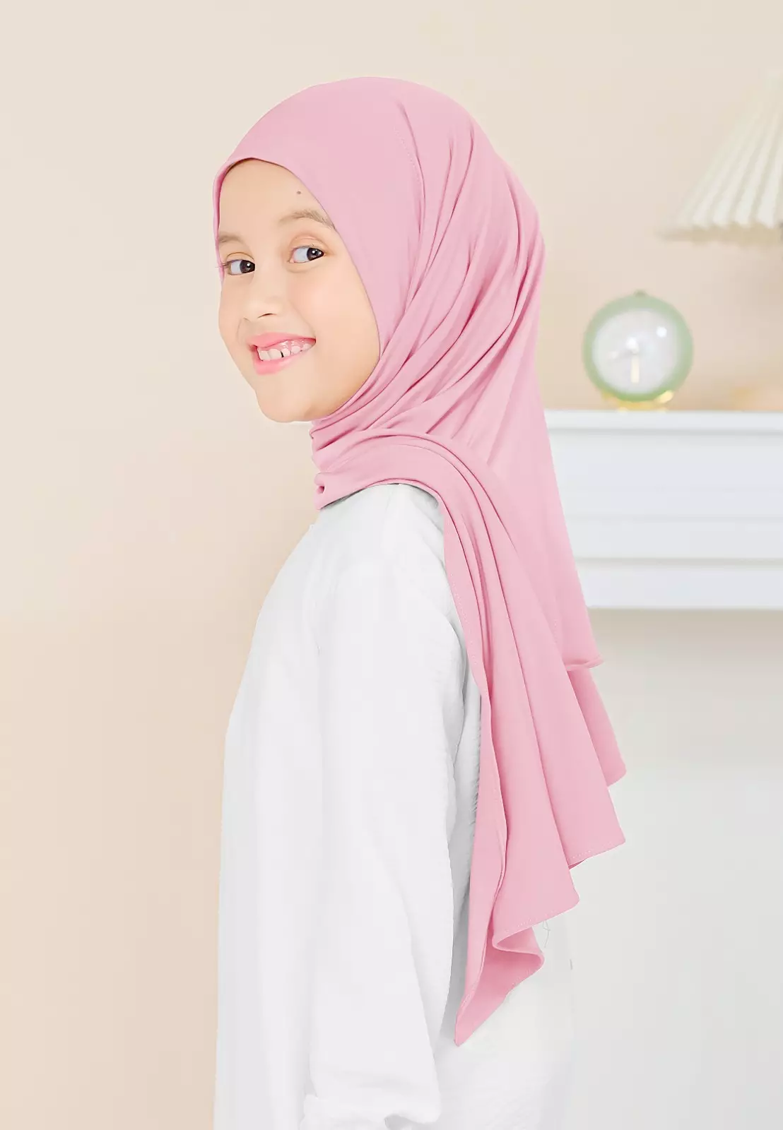 Cotton Bee - Calla Oval Instan | Hijab Pashmina Instan Anak - Love Cupid