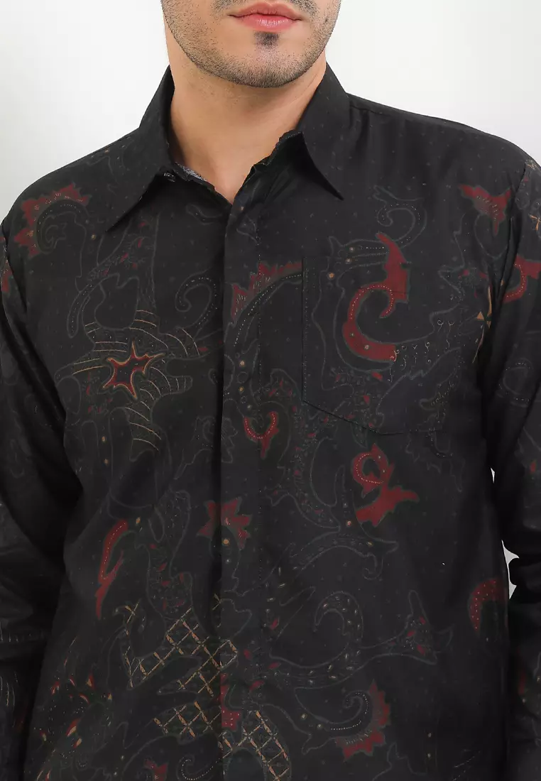 Danumaya Kemeja Batik Exclusive Premium Pria Casual Modern Lengan Panjang