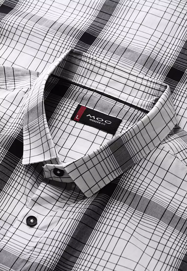 MOC Kemeja Lengan Panjang Pria BILSTON - WHITE