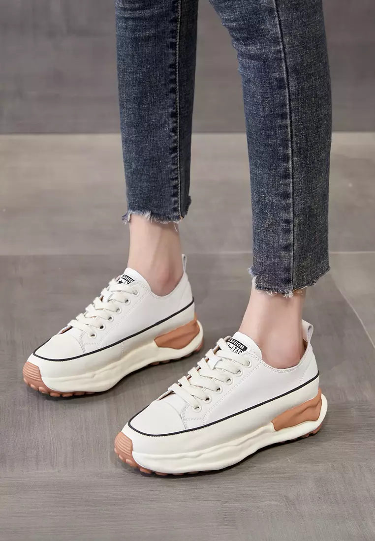 Color Matching Leather Sneakers RX2526