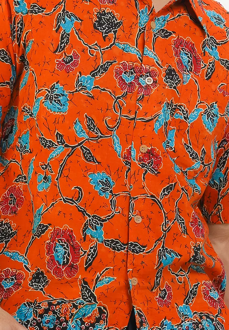 Hem Slim Fit Casual Batik Fashion 3