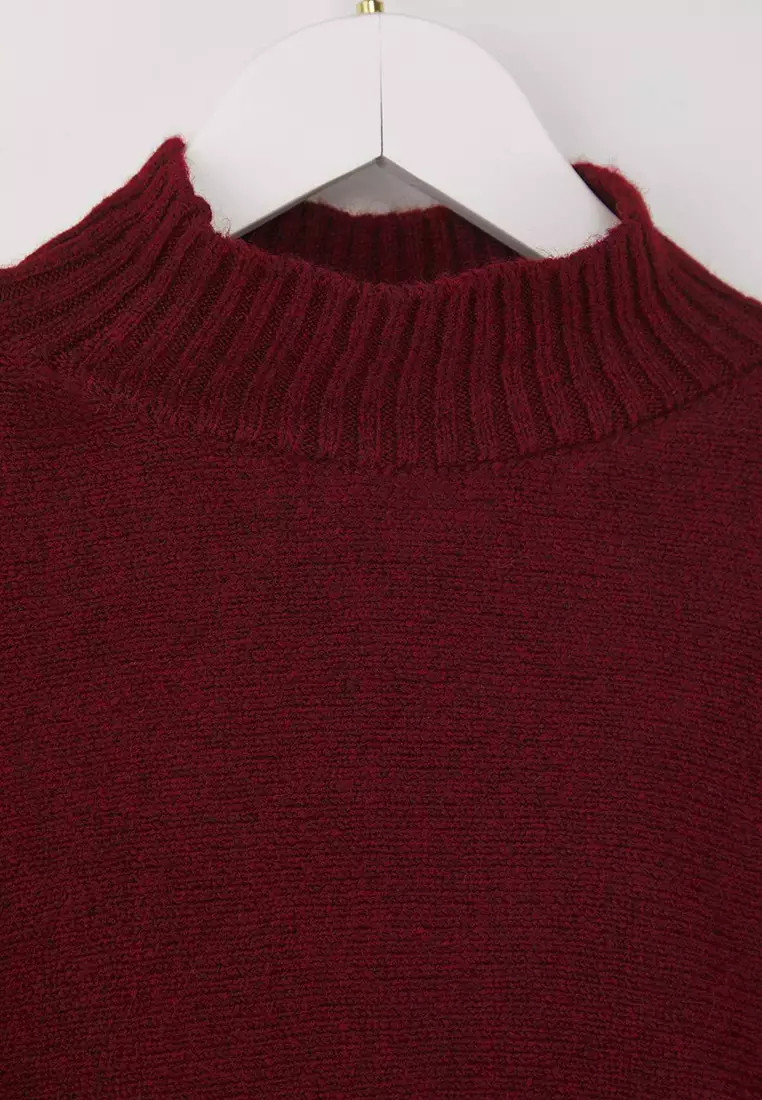 Soft Textured Wide Pattern Knitwear Sweater