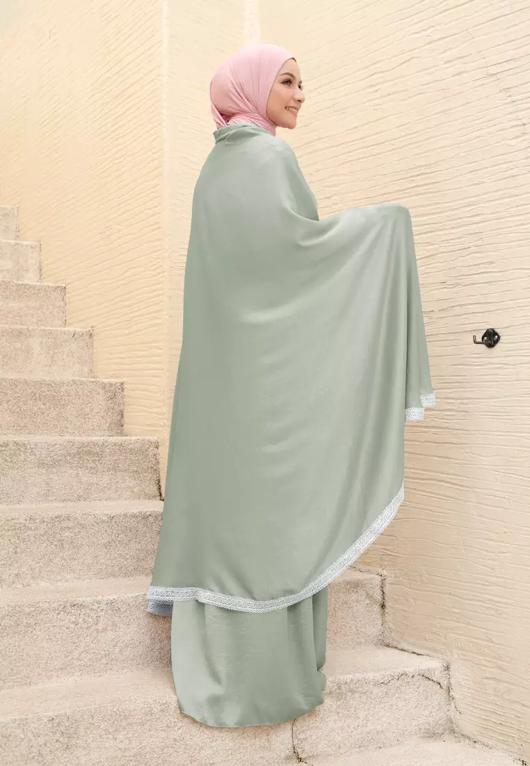Ataya Prayer Set | Mukena Renda 2in1 - Green Avocado