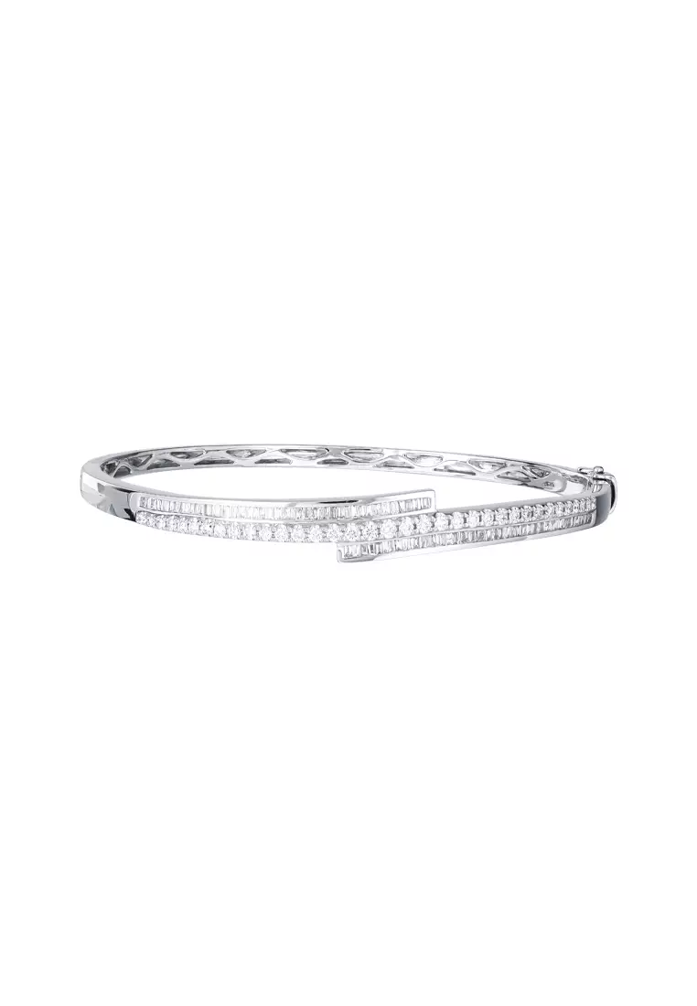 White gold diamond bangles online