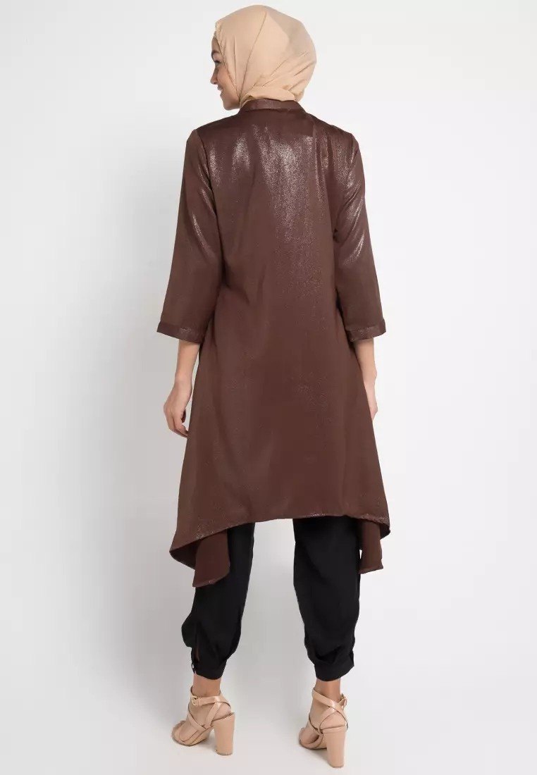 Isa Tunic In Brown Glitter