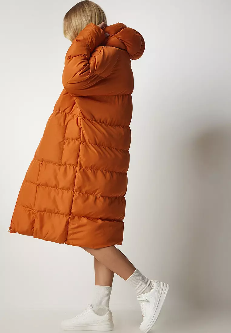 Hooded Long Inflatable Coat