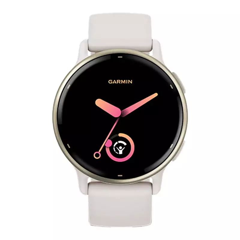 Jam Tangan Garmin Vivoactive 5 010-02862-5B Smartwatch Gold Alumunium Bezel Ivory Silicone Band