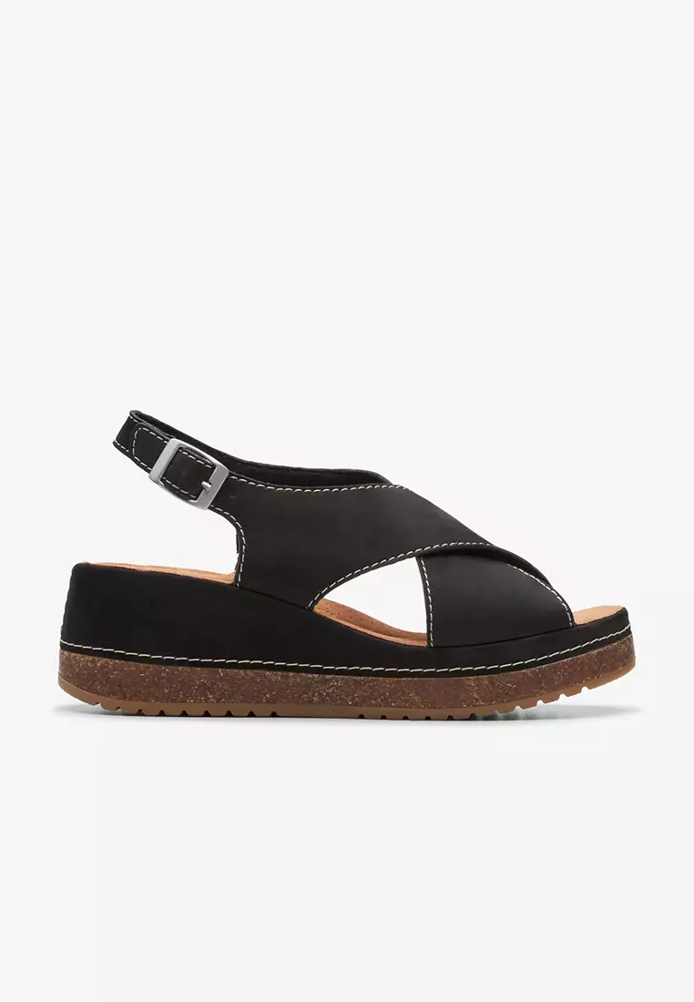 Discount on Clarks  shoes - SKU: Kassanda Step Wedges Black