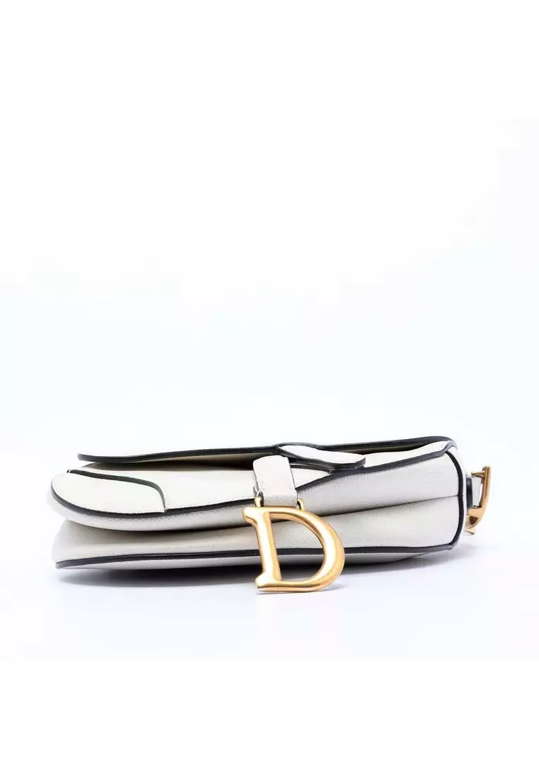 ☆ヴィンテージ☆DiorSaddleBag ホワイト Buy DIOR Pre-Loved Dior Mini Grained Calfskin Saddle Bag 2026