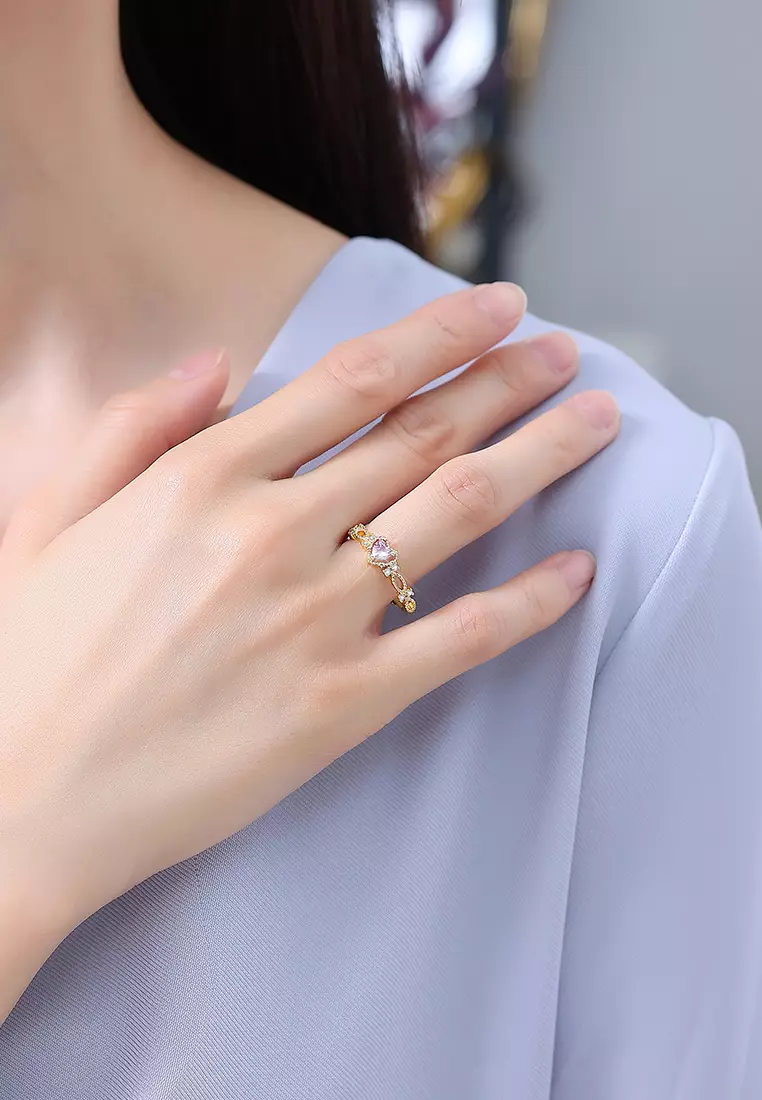 Cincin Wanita Korea Mini Berlian Perhiasan Cewek Adjustable Titanium Anti Luntur