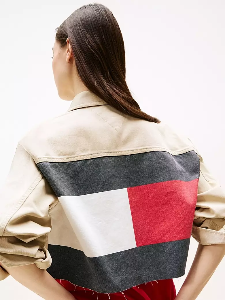 Tommy Jeans - Back Logo Cropped Denim Jacket