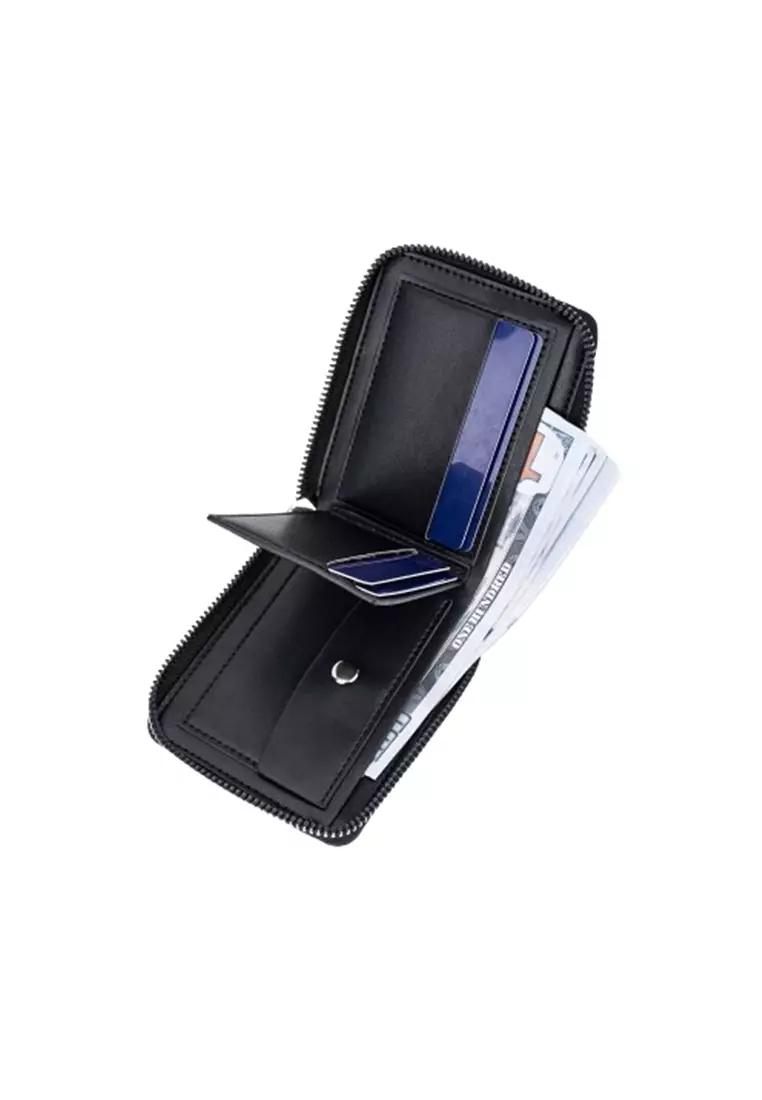 Dompet Pria Bahan Kulit PU Leather D5104 ORIGINAL - Dark Brown