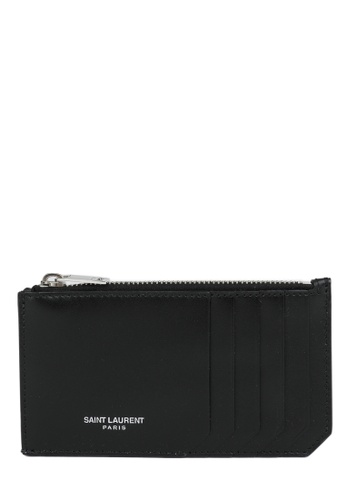 SAINT LAURENT black Fragments Zipped Card Case Card holder/Coin purse 29DD3AC27E4913GS_1