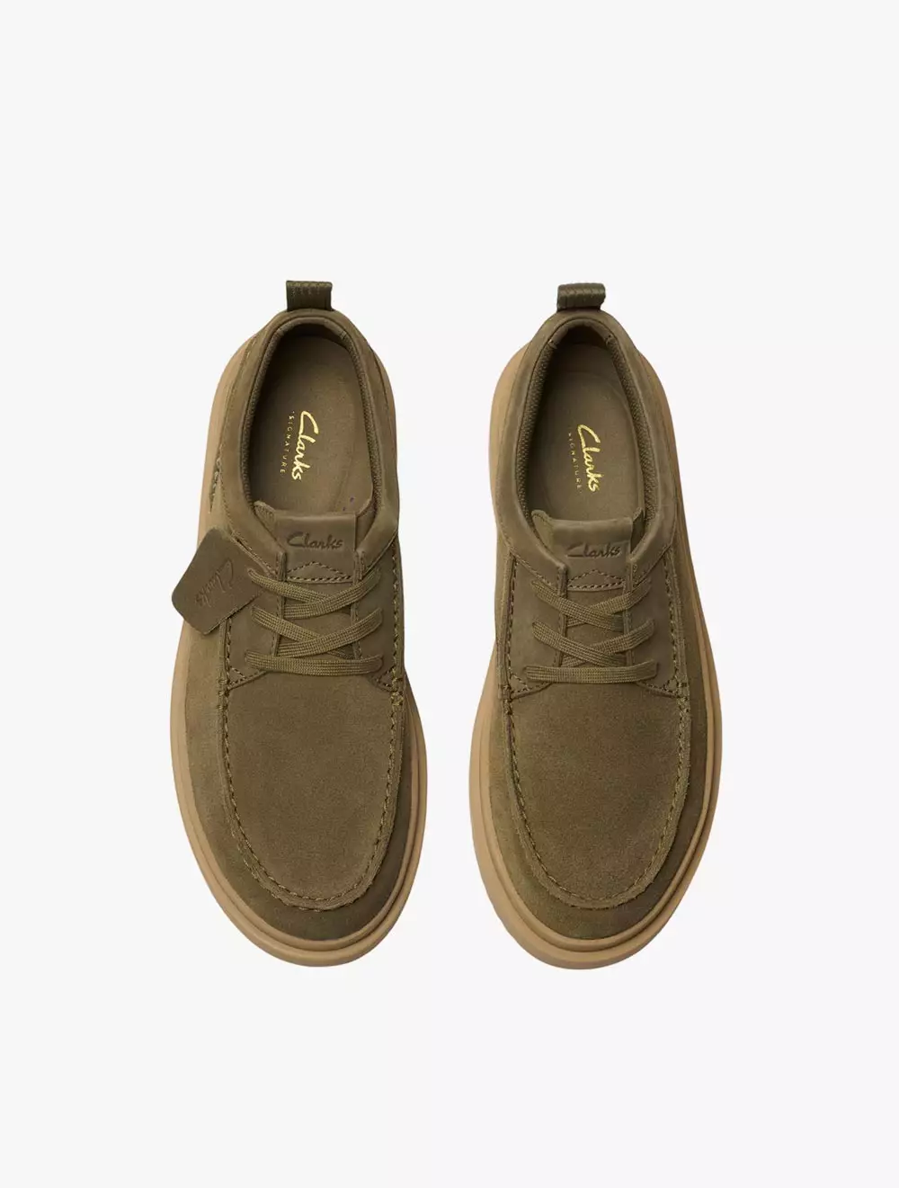 Clarks Polden Moc Olive Suede
