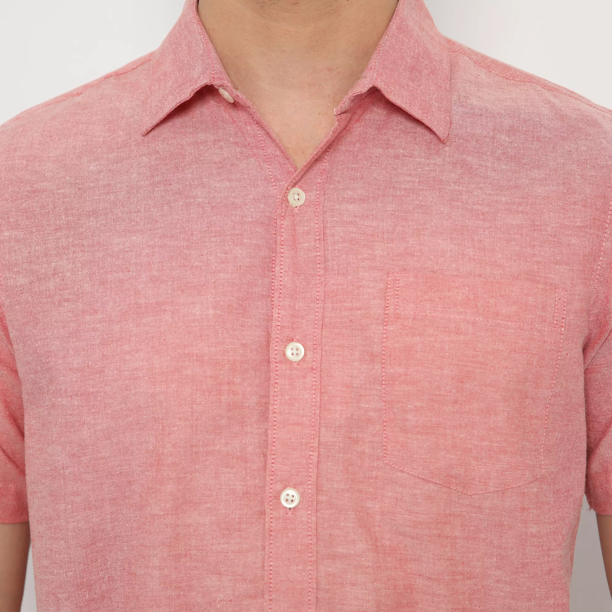 Platini Kemeja Pria Polos Lengan Pendek Katun Oxford Salem 1069