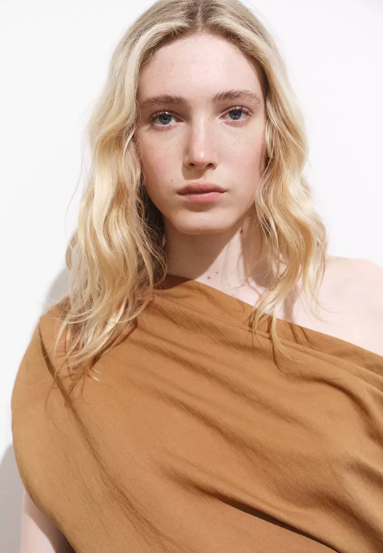 Asymmetric Draped Gown