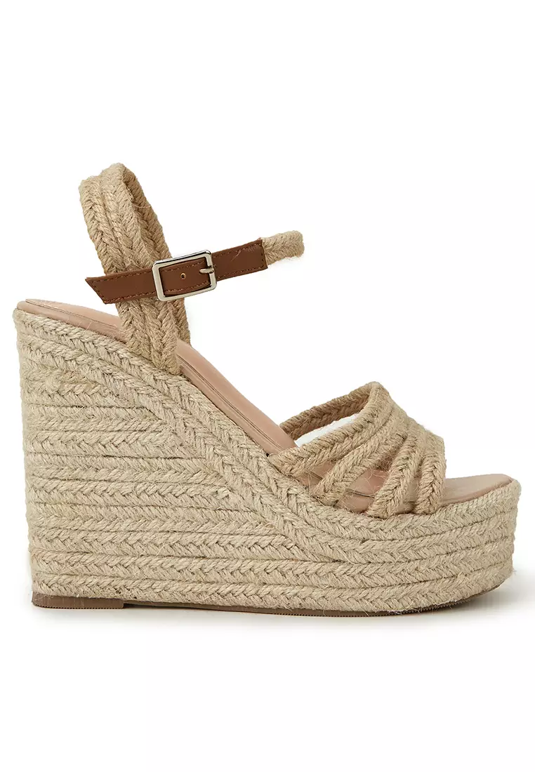 Woven best sale espadrille wedges