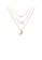 Glamorousky white Fashion Simple Plated Gold Moon Star Pendant with Imitation Pearls and Multilayer Necklace A862EAC74C4814GS_1