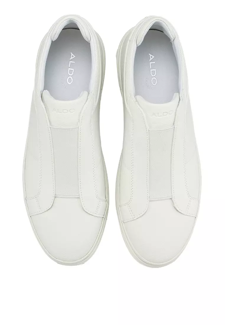 Aldo white slip ons hotsell