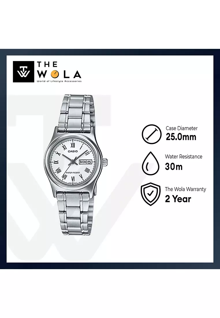 Women's Analog LTP-V006D-7B Stainless Steel Band Casual Watch