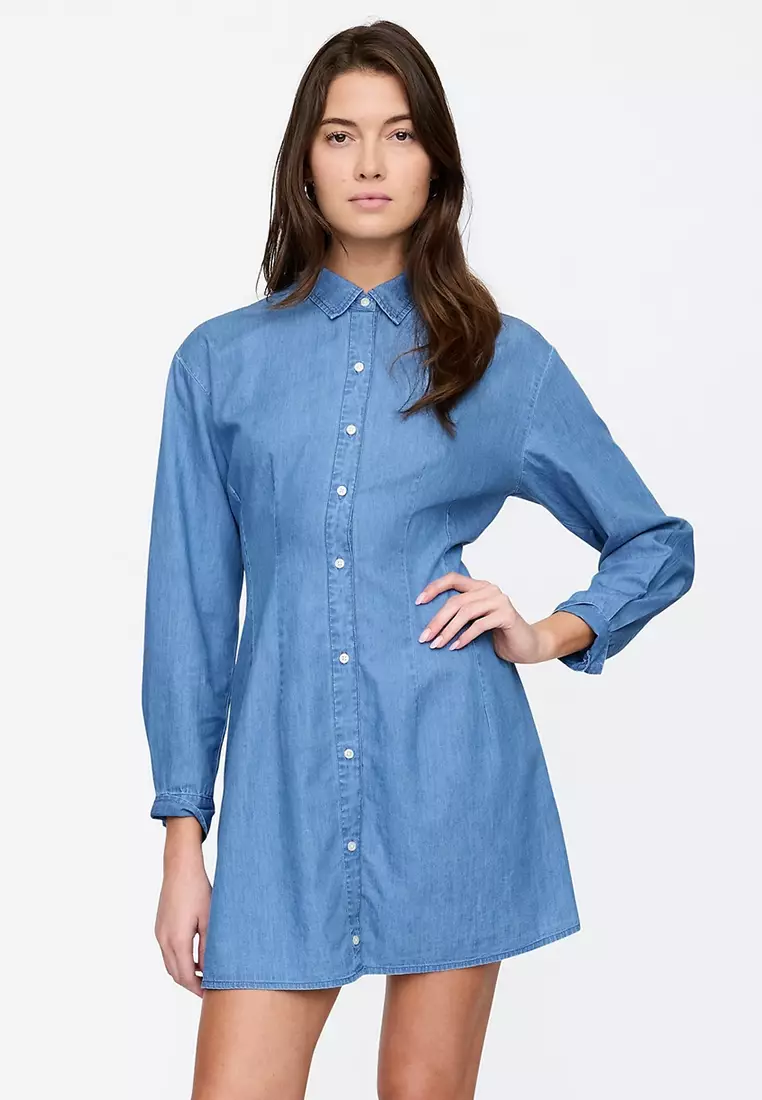 slim fit dress slacks Fit & Flare Midi Dress — GAP (International) main image 0