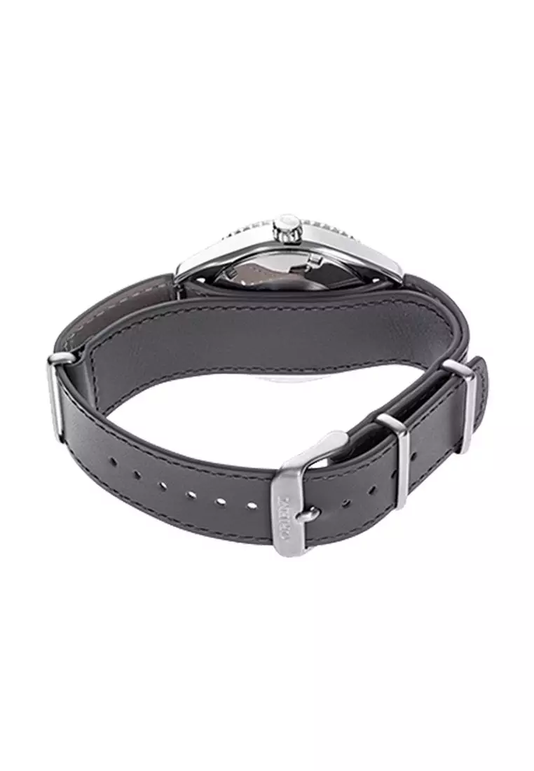 Orient Mako RA-AC0Q07V Automatic 39.9mm Date Lilac Dial Silver Leather Purple