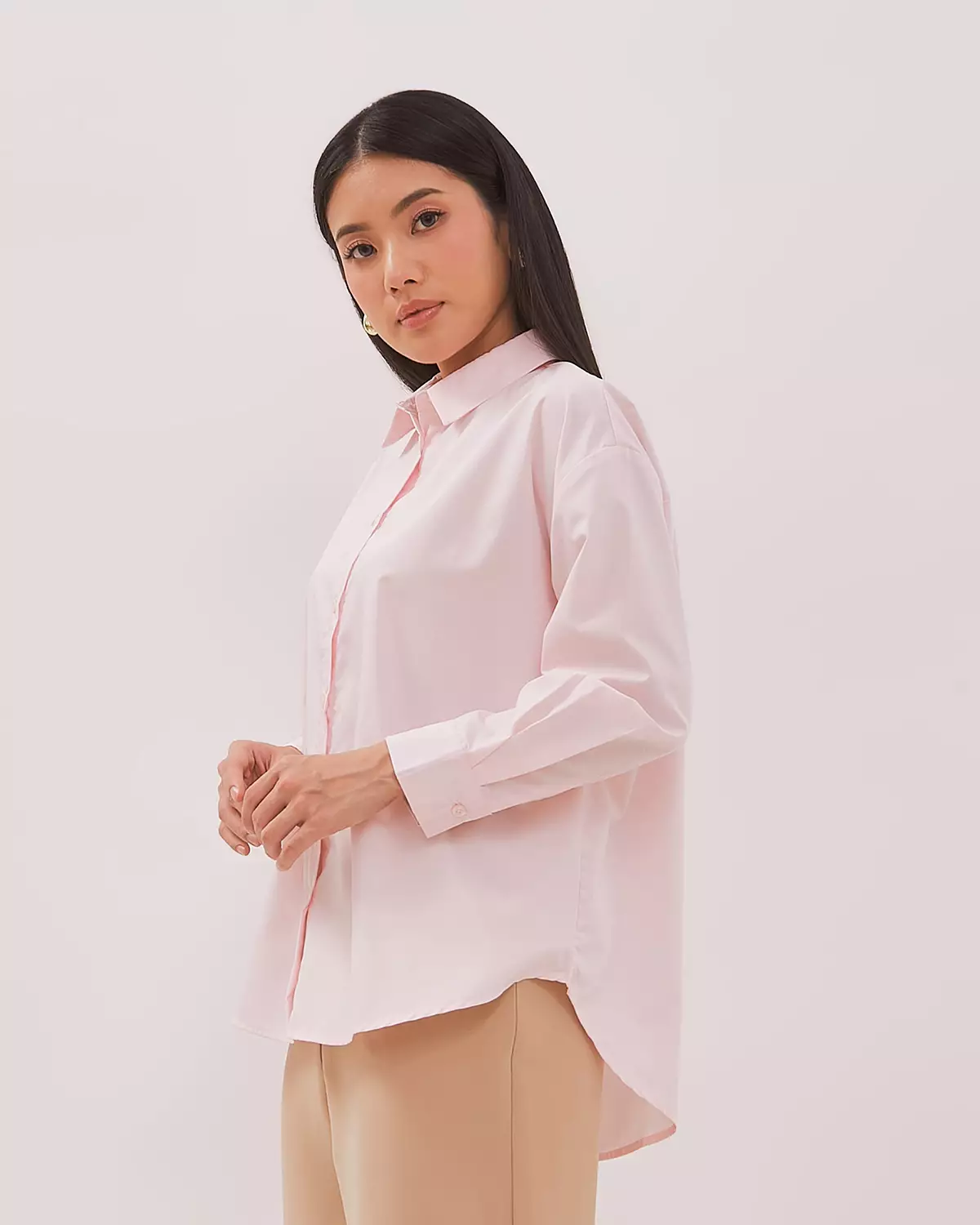 WOMEN'S PINK LONG-SLEEVED SHIRT